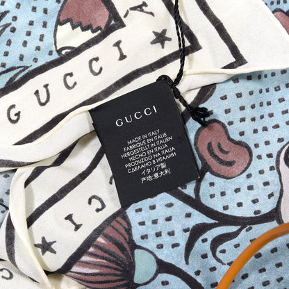 Gucci Silk Alsacienne Flower Print Scarf 4 of 4