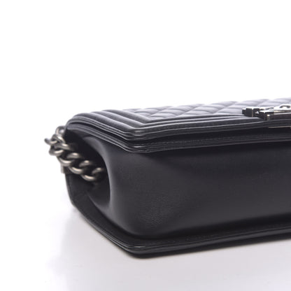 Chanel Calfskin Quilted Medium Boy Flap Black 8 of 10