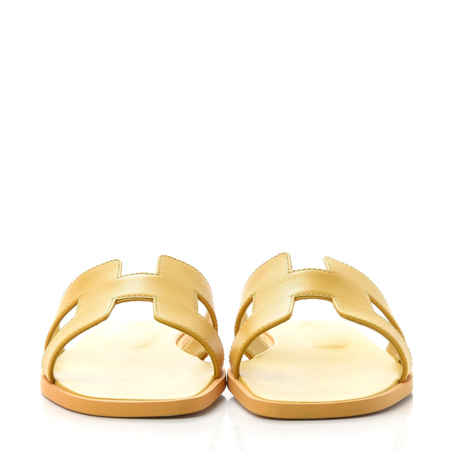 Calfskin Oran Sandals 37.5 Jaune Citron