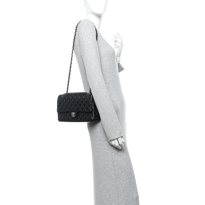 Chanel Lambskin Quilted Medium Double Flap Black 2 of 14