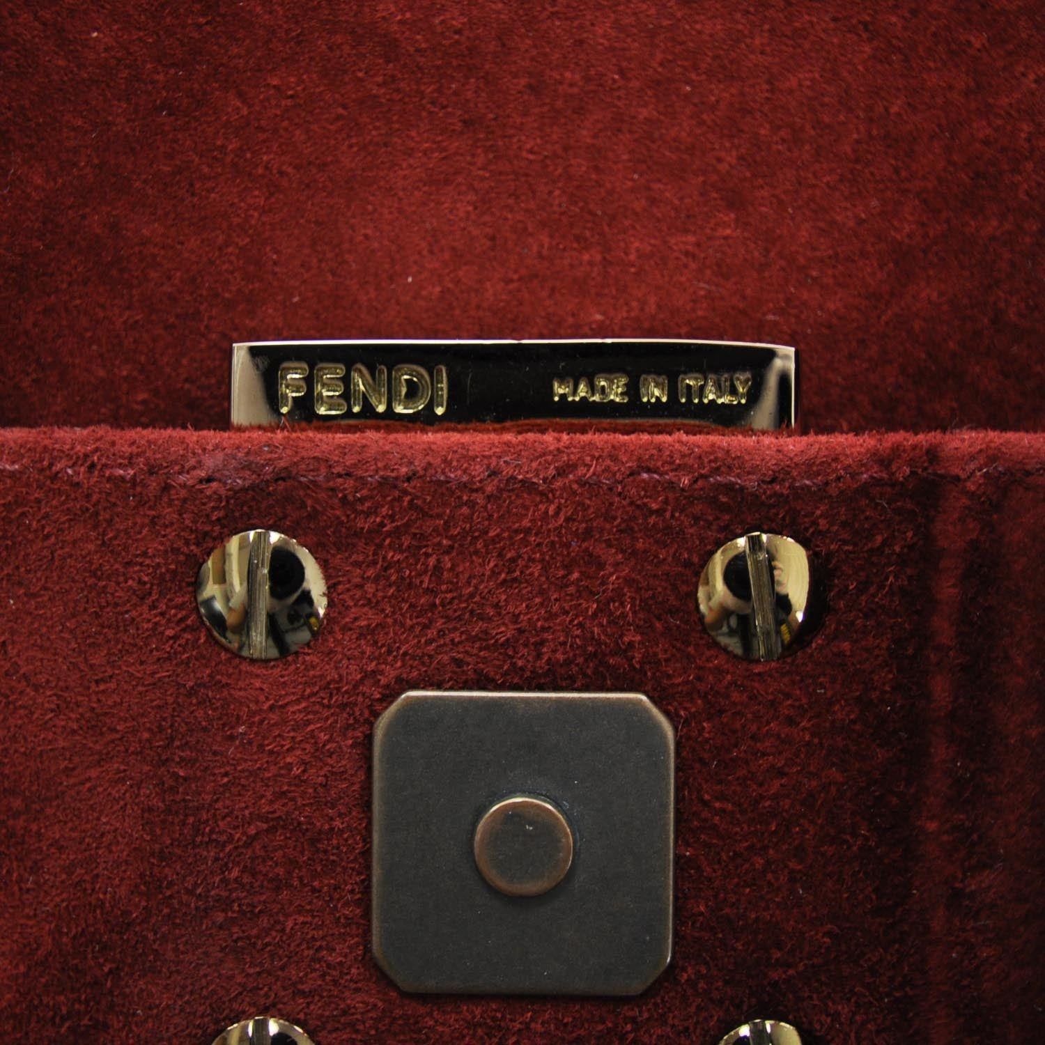 Fendi Suede Baguette Red 10 of 10