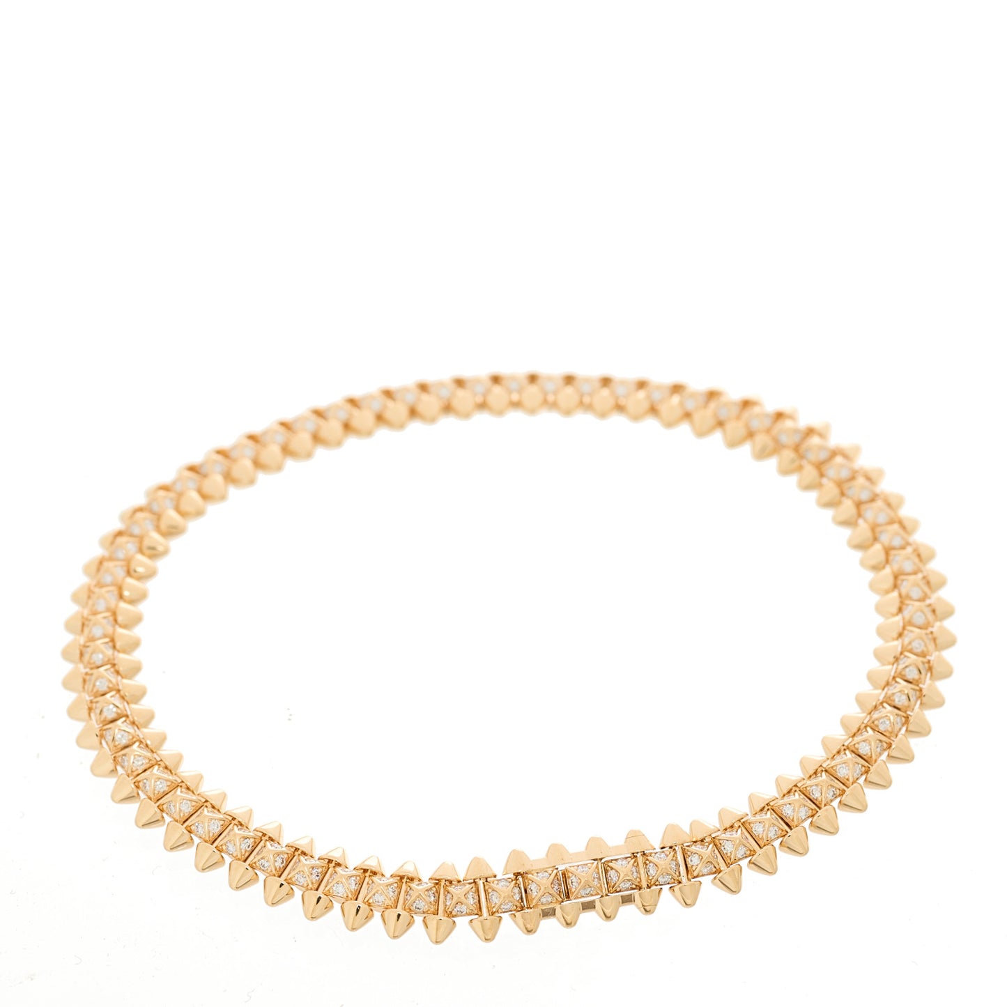 18K Pink Gold Diamond Clash De Cartier Small Flexible Bracelet 17