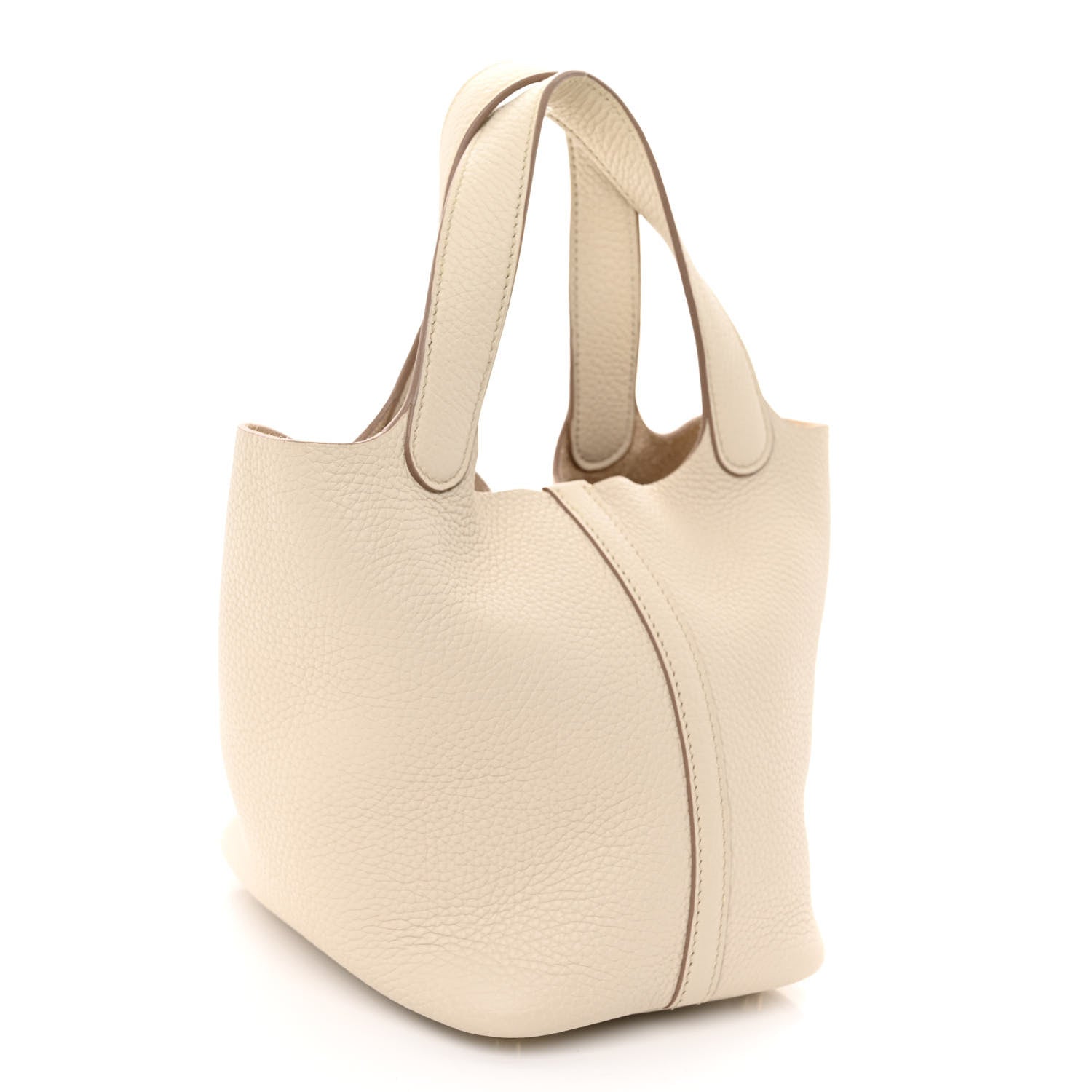 Hermes Taurillon Clemence Picotin Lock 18 PM Beton 3 of 11