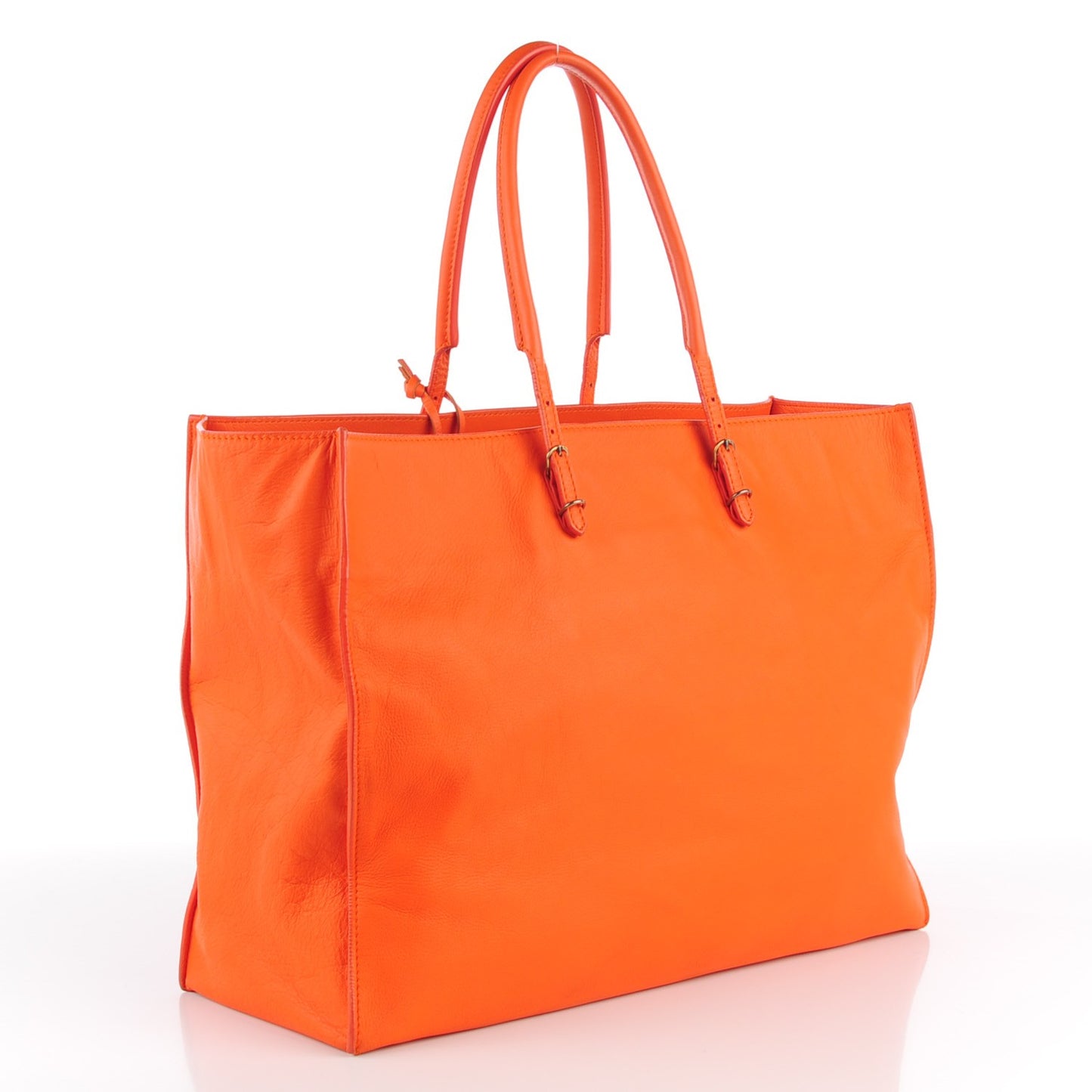 Veau Papier A4 Tote Tangerine