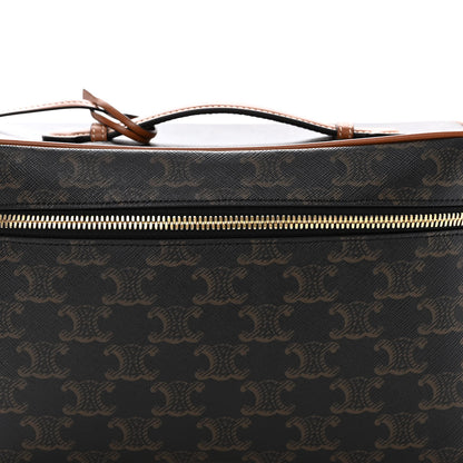 Celine Triomphe Canvas Calfskin Vanity Case Tan 7 of 12