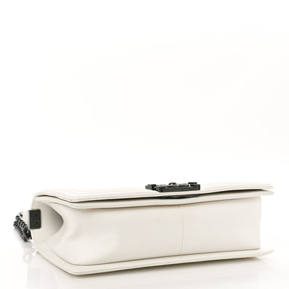 Chanel Calfskin Quilted Medium Boy Flap White 4 of 9