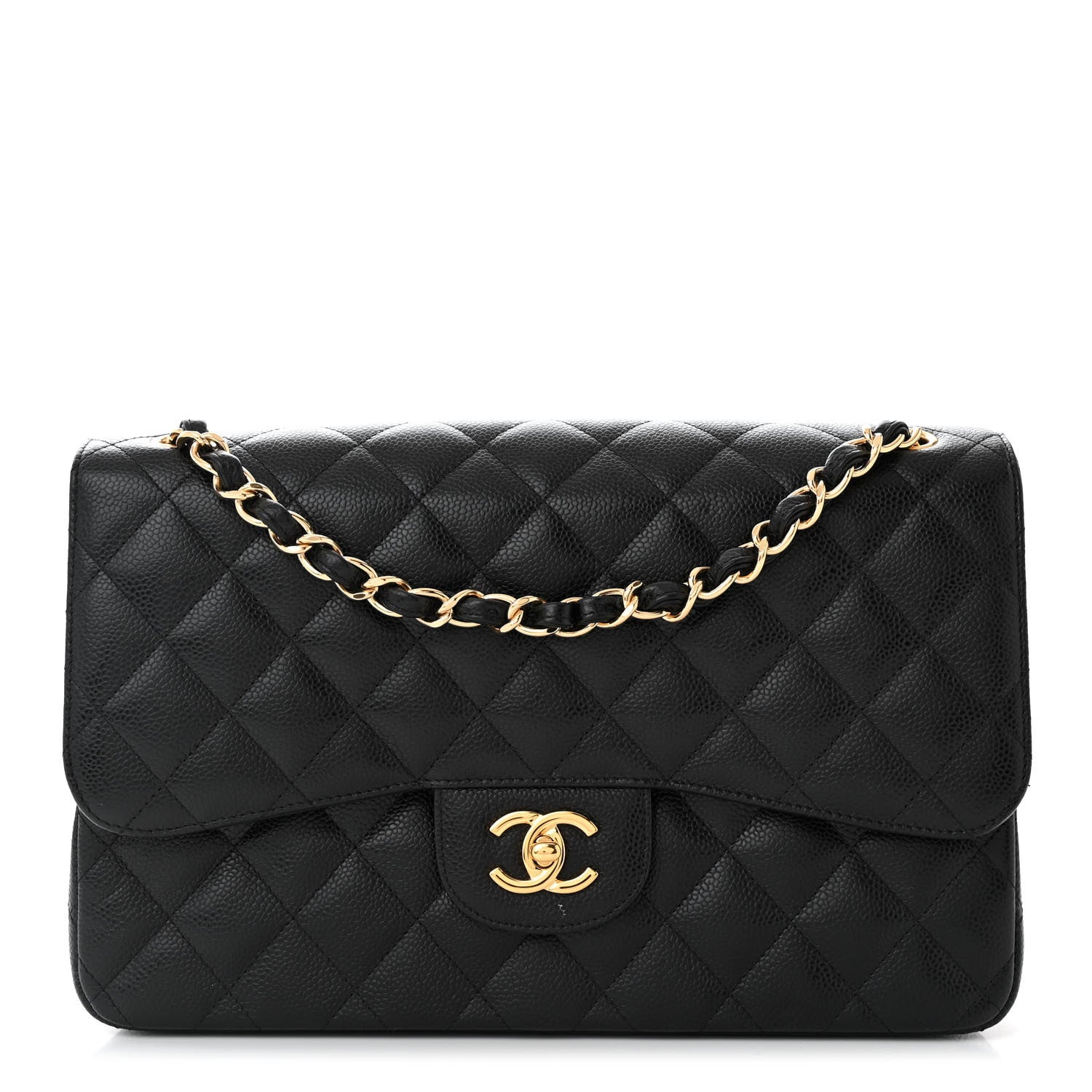 Chanel Caviar Quilted Jumbo Double Flap Black 1 of 11