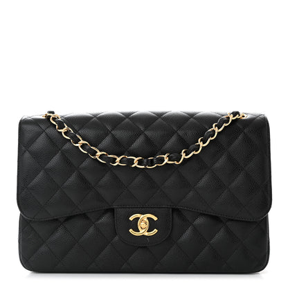 Chanel Caviar Quilted Jumbo Double Flap Black 1 of 11