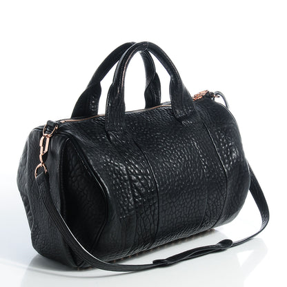 Alexander Wang Pebbled Lambskin Rocco Black w Rose Gold Hardware 5 of 12