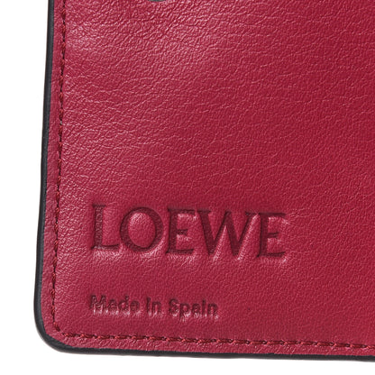 Loewe Calfskin Embossed Compact Zip Wallet Raspberry 6 of 7