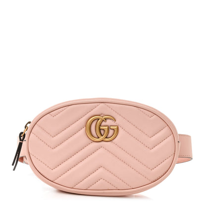 Gucci Calfskin Matelasse GG Marmont Belt Bag 65 95/38 Perfect Pink 1 of 25