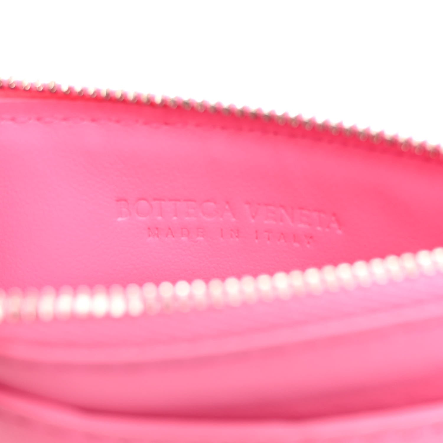 Bottega Veneta Nappa Intrecciato Zip Card Case Pink 6 of 6
