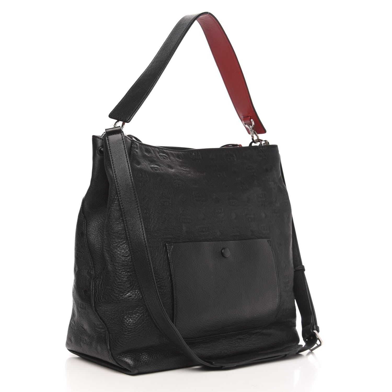 MCM Calfskin Ottomar Large Klara Hobo Black 3 of 10