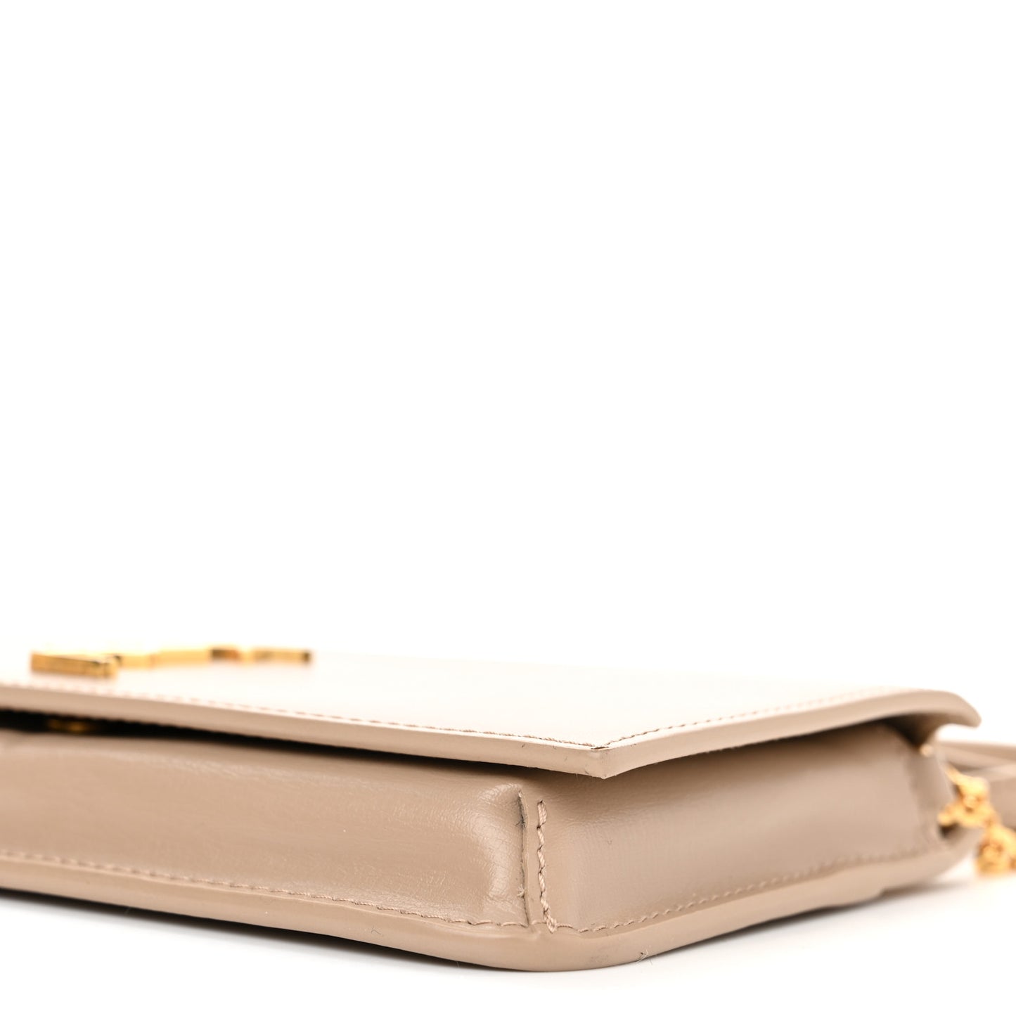 Smooth Calfskin Monogram Phone Holder Crossbody Dark Beige