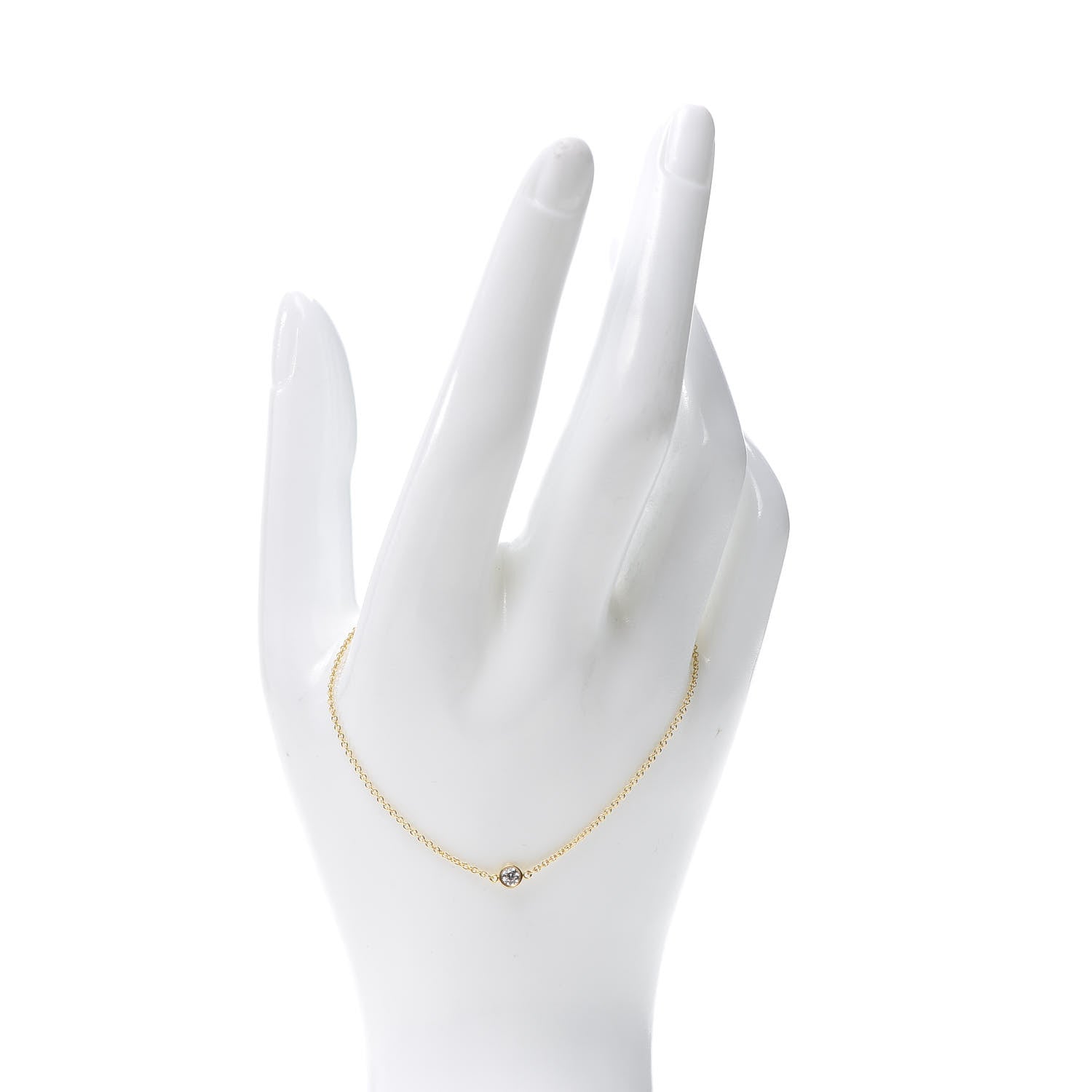 Tiffany 18K Yellow Gold Diamond .08ct Elsa Peretti Diamonds by the Yard Bracelet 2 of 6