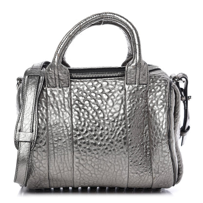Alexander Wang Metallic Pebbled Lambskin Rockie Carbon Silver Hardware 1 of 10