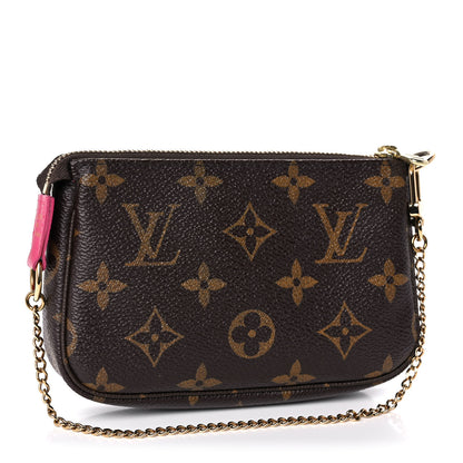 Louis Vuitton Monogram 2019 Christmas Animation Mini Courchevel Pochette Accessories Fuchsia 3 of 12