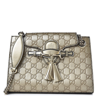 Gucci Guccissima Small Emily Shoulder Bag Gold 1 of 10