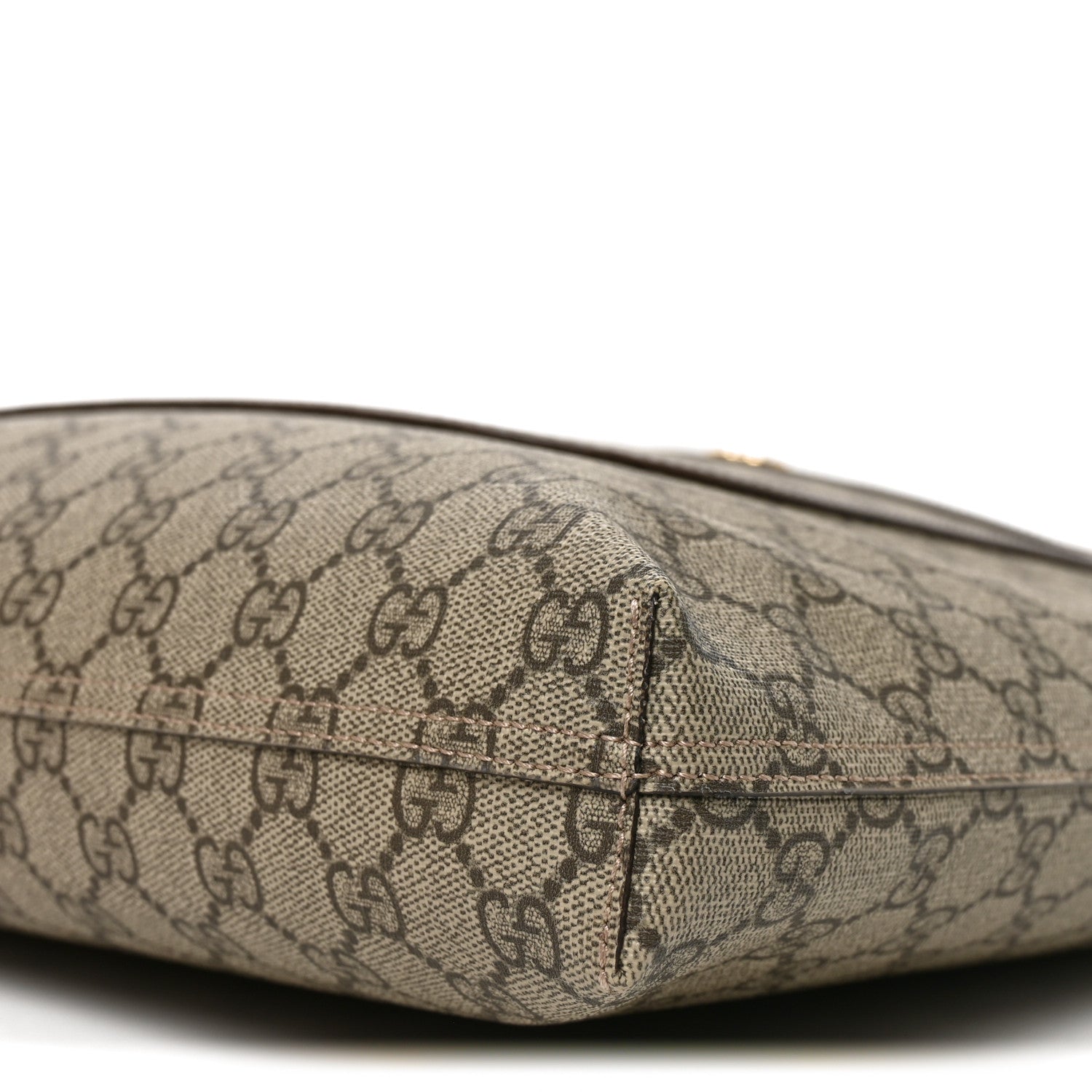 Gucci GG Supreme Monogram Web Large Ophidia Vertical  Front Pocket Shopping Tote Brown 10 of 10