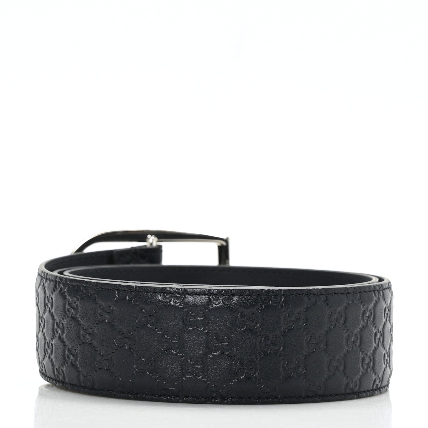 Gucci Soft Microguccissima 40mm Belt 80 32 Black 2 of 5