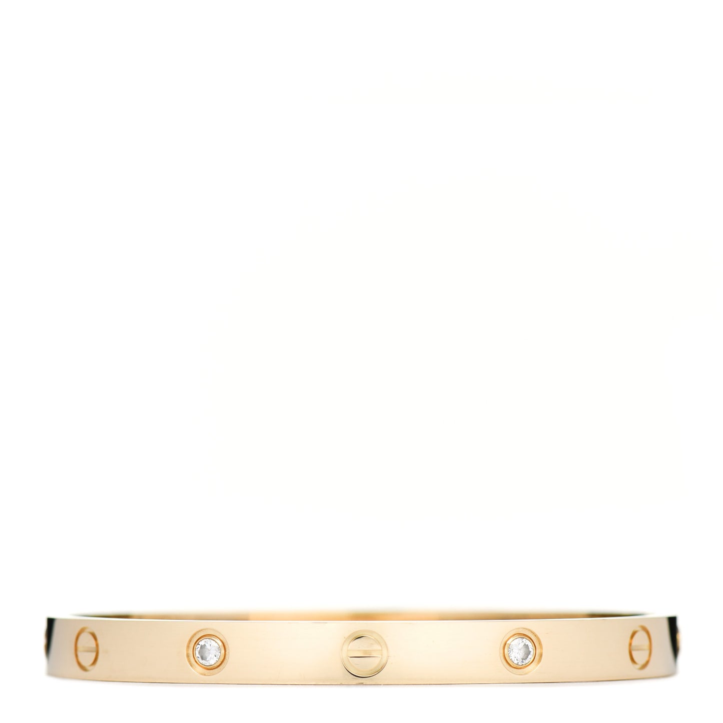 18K Yellow Gold 4 Diamond LOVE Bracelet 18