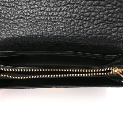 Burberry Signature Grain Small Madison Chain Clutch Black 5 of 11