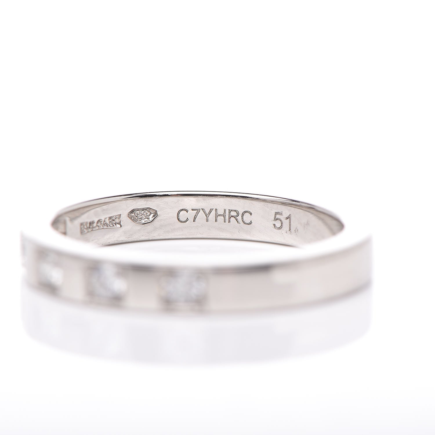 Bulgari Platinum Diamond MarryMe Wedding Band Ring 51 5.75 6 of 7