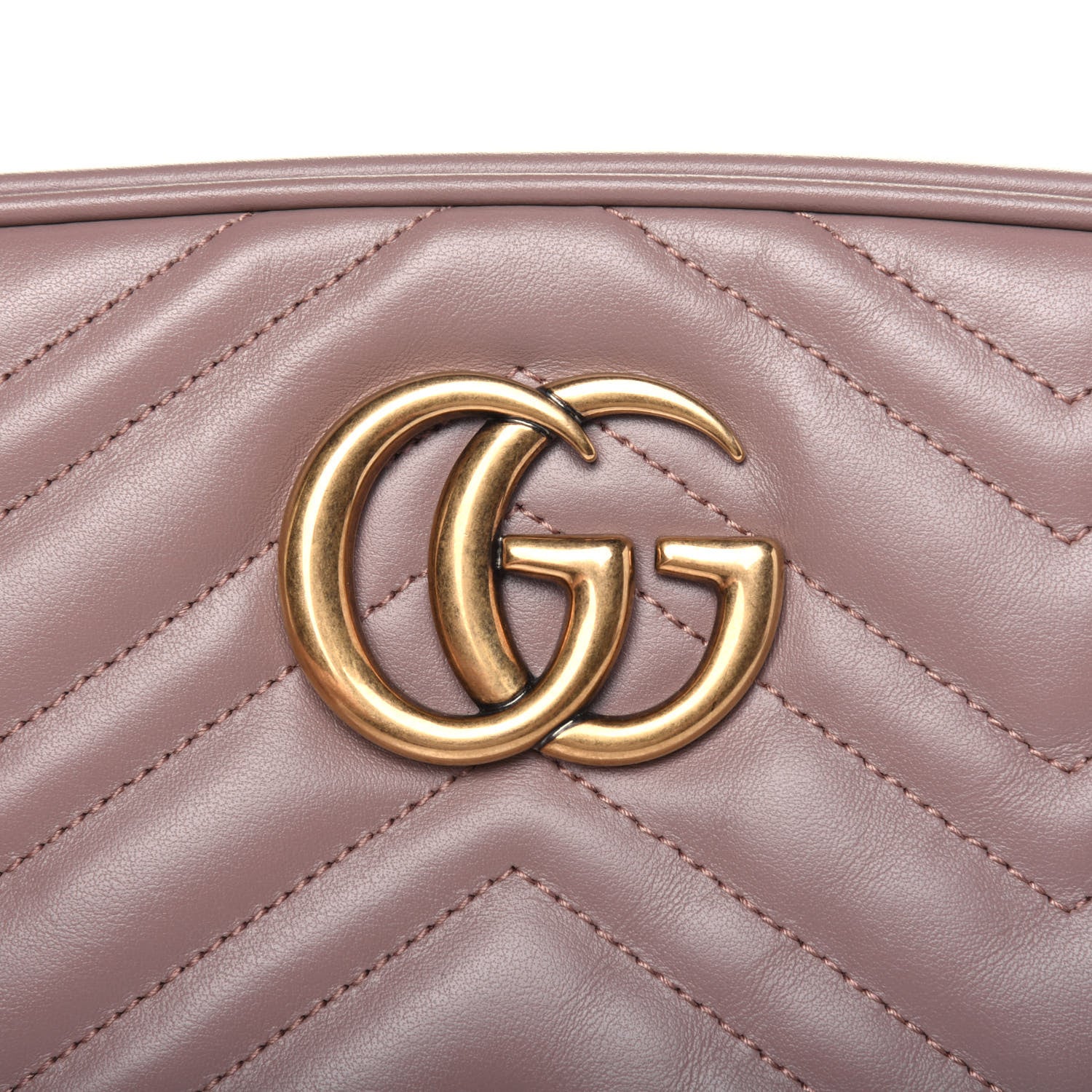 Gucci Calfskin Matelasse Small GG Marmont Chain Shoulder Bag Porcelain Rose 11 of 11