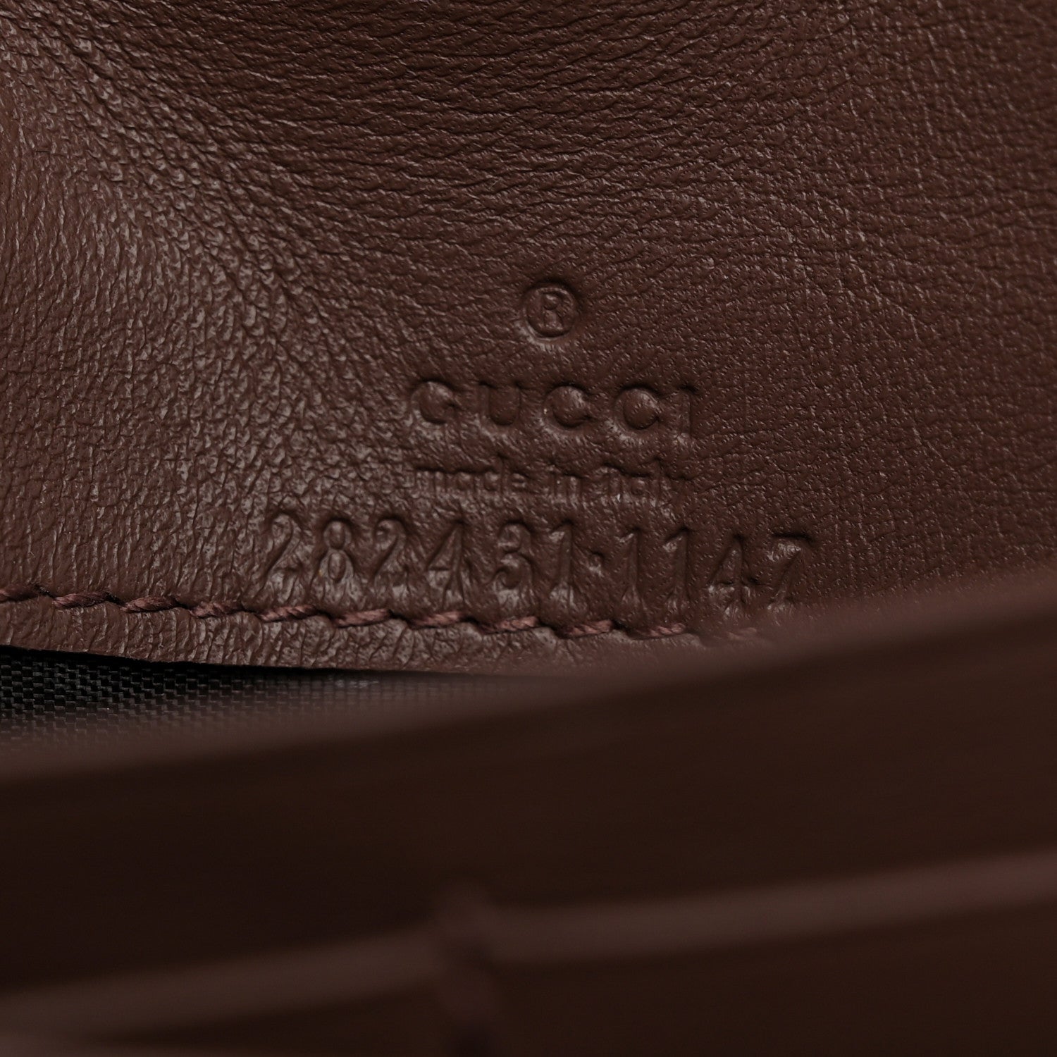 Gucci Guccissima Sukey Continental Wallet Dark Brown 6 of 6