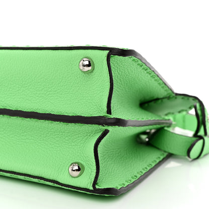 Fendi Cuoio Roma Sellerissima Nappa Sintetica Tape Stitch Small Peekaboo I SEE U Satchel Edamame 11 of 13