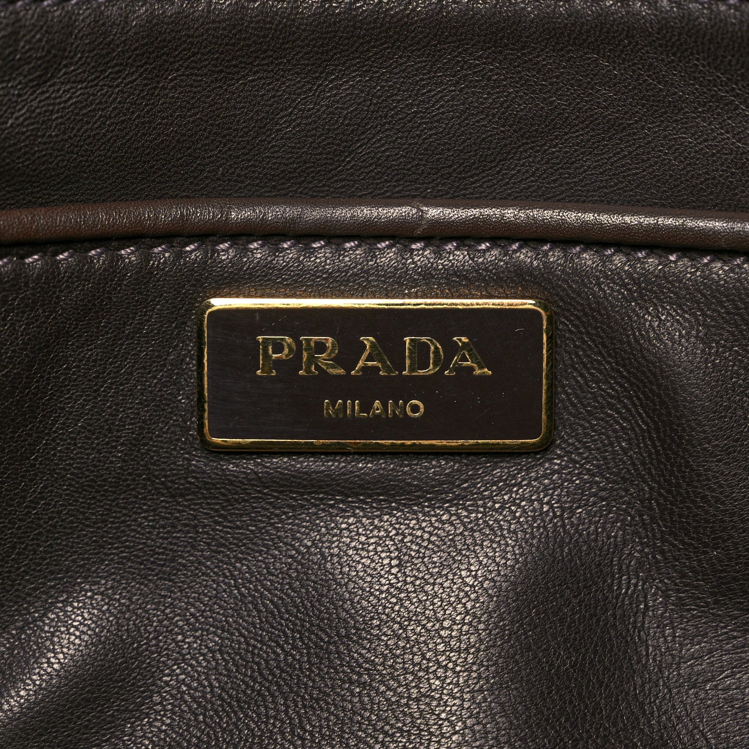 Prada Tessuto Tweed Vitello Bowling Bag Cacao Knicker 6 of 22