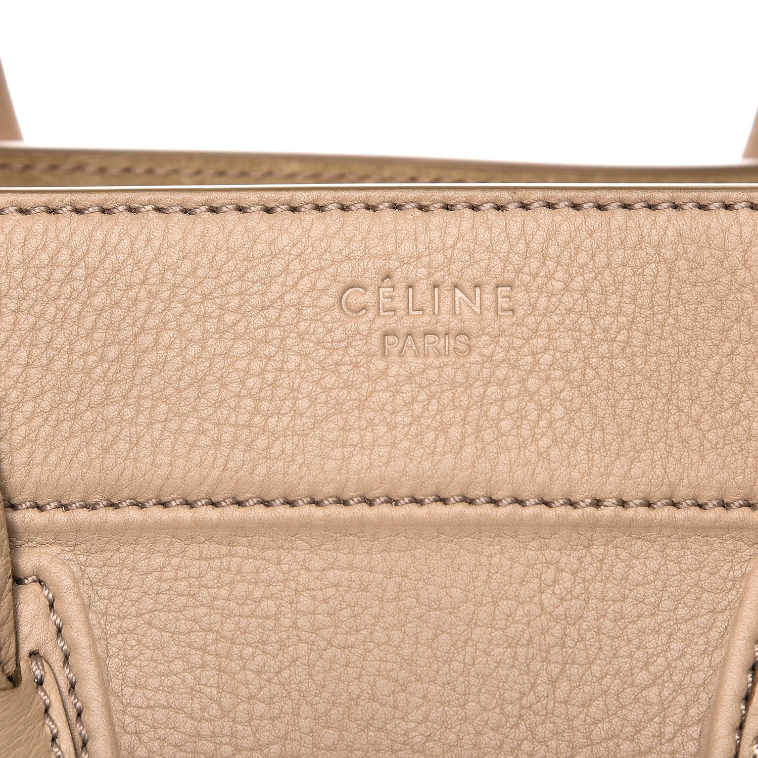Celine Baby Grained Calfskin Medium Phantom Luggage Beige 6 of 7