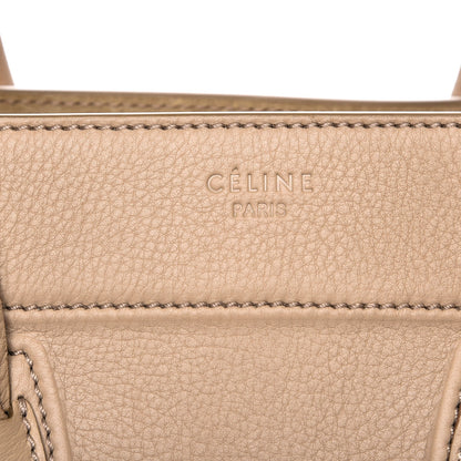 Celine Baby Grained Calfskin Medium Phantom Luggage Beige 6 of 7
