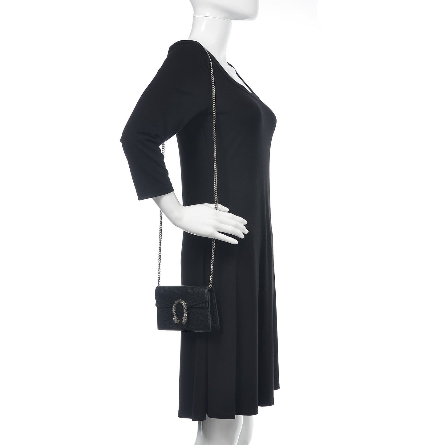 Calfskin Super Mini Dionysus Shoulder Bag Black