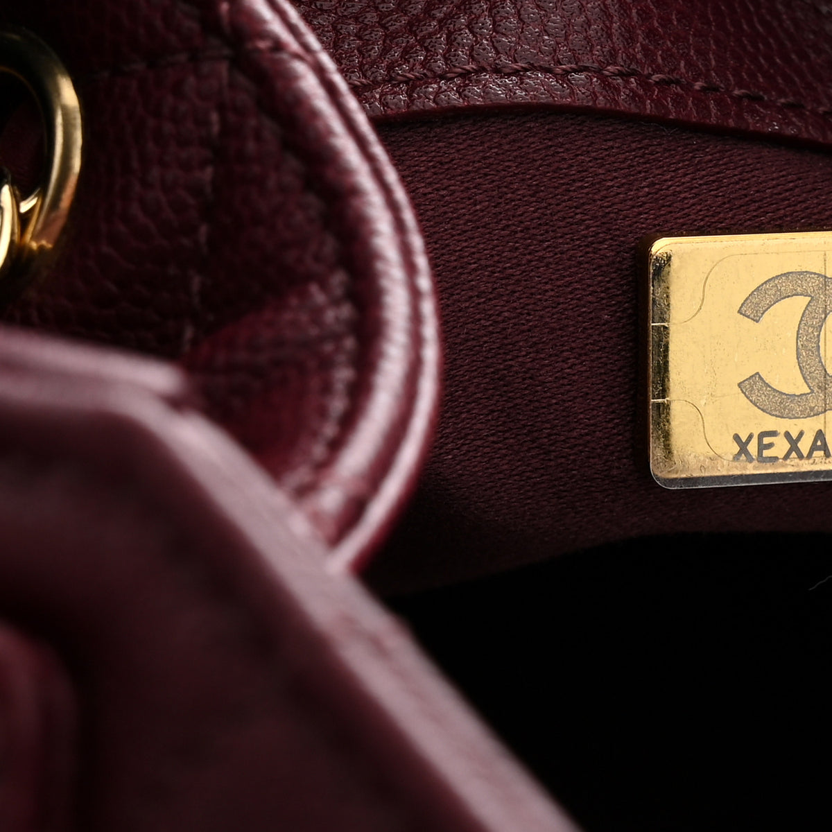 Chanel Caviar Quilted Mini Chanel 25 Handbag Dark Burgundy 7 of 10