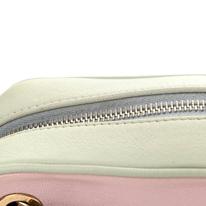 Chanel Goatskin Quilted Tri-Color Small In & Out Camera Case Green Blue Pink 12 of 12