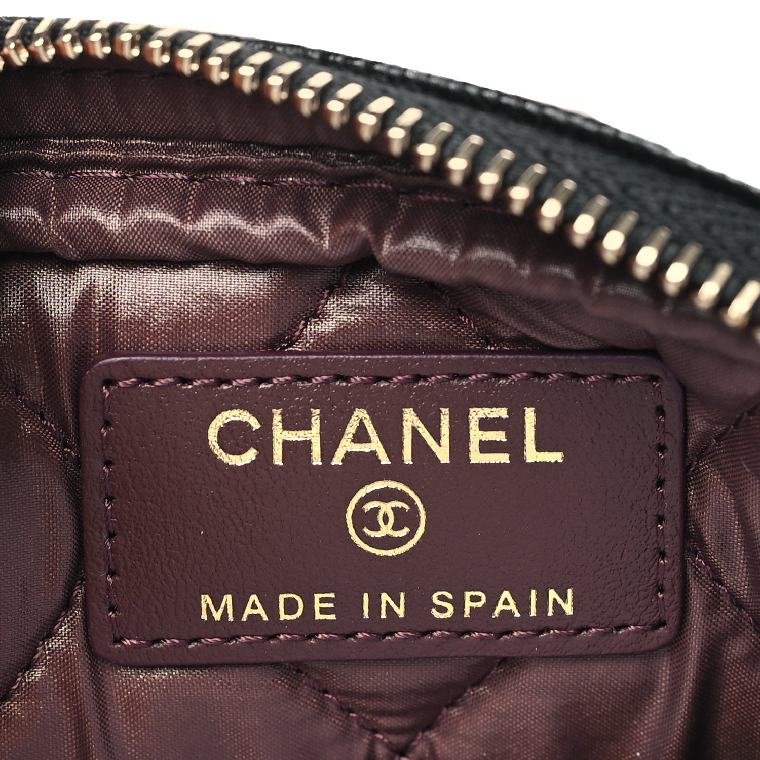 Chanel Caviar Quilted Small Curvy Pouch Cosmetic Case Black 6 of 9