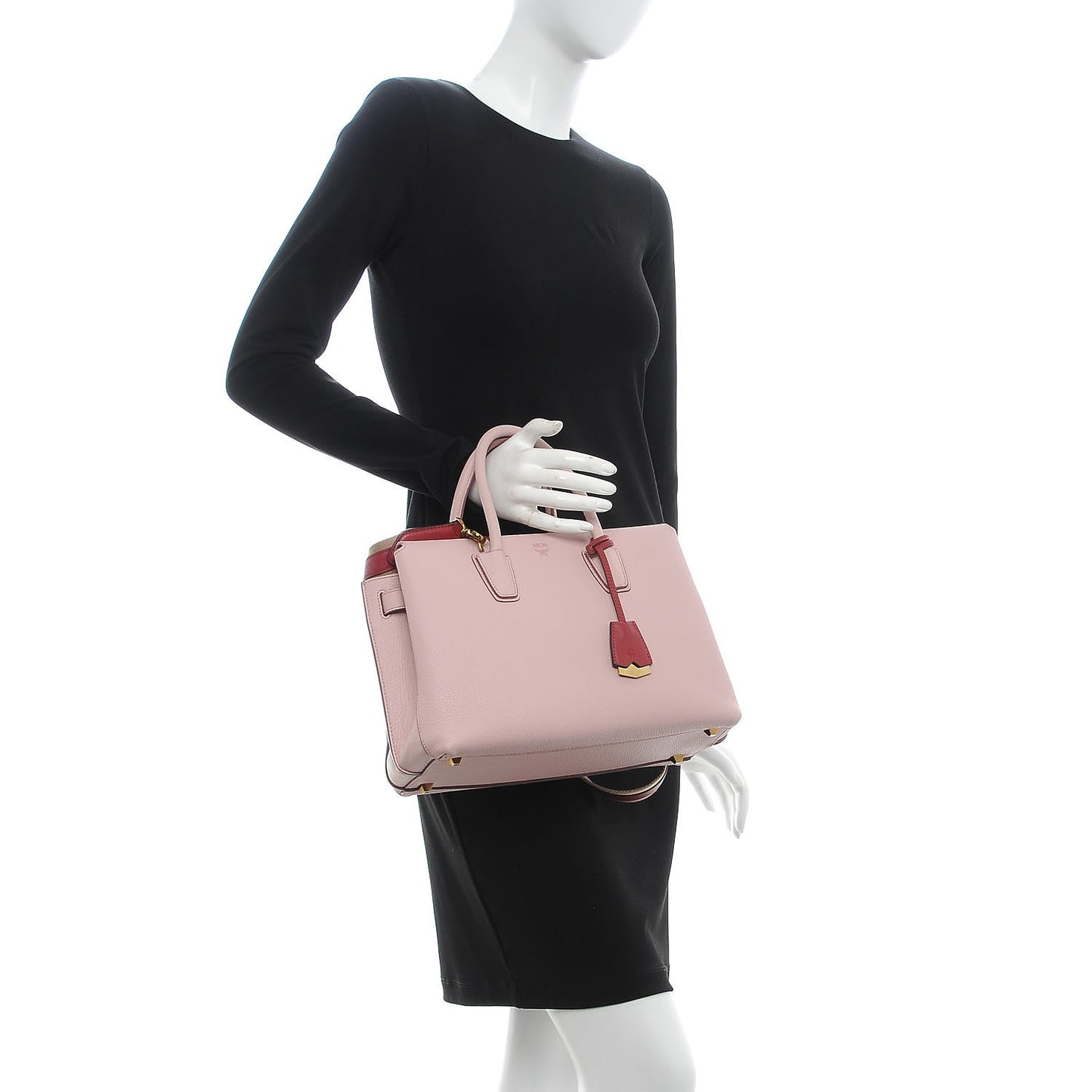 Grained Calfskin Medium Milla Tote Pale Mauve
