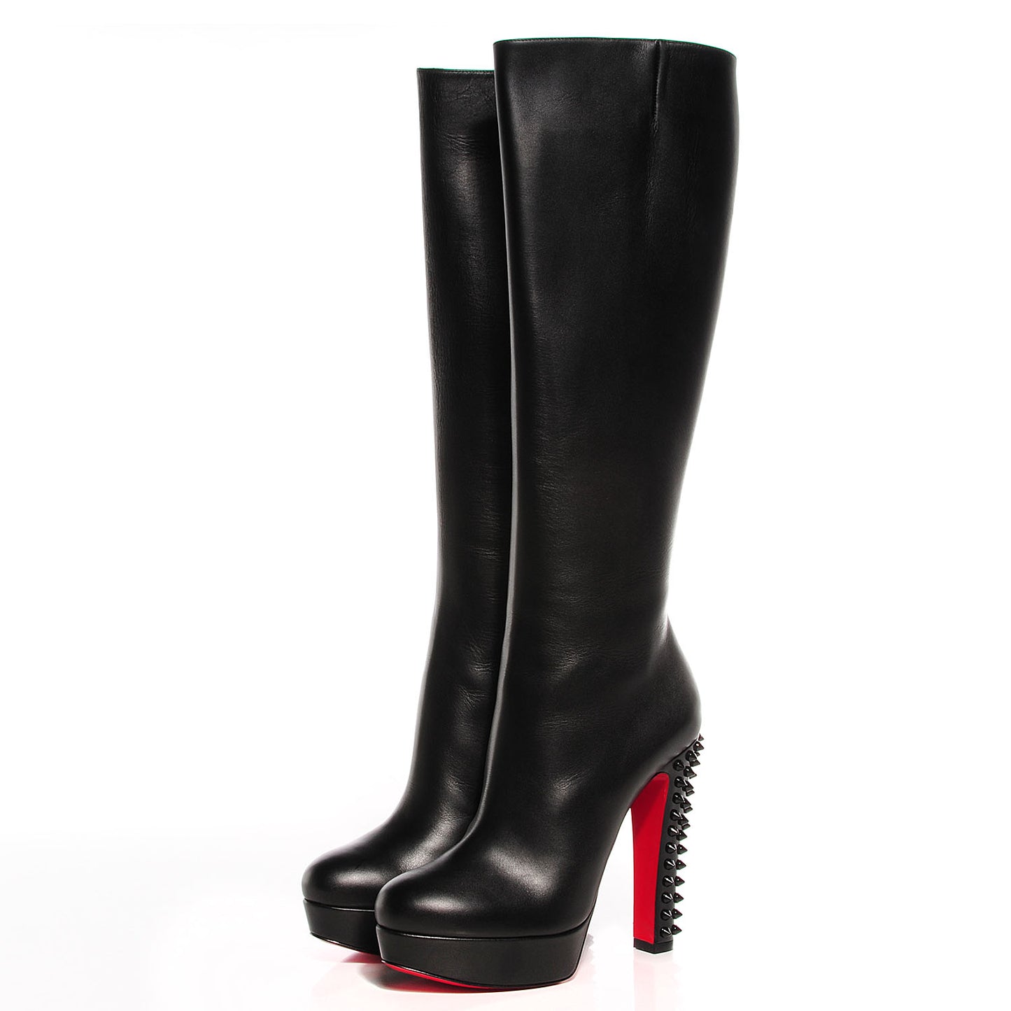 Calfskin Taclou Botta 140 Knee Boots 38.5 Black