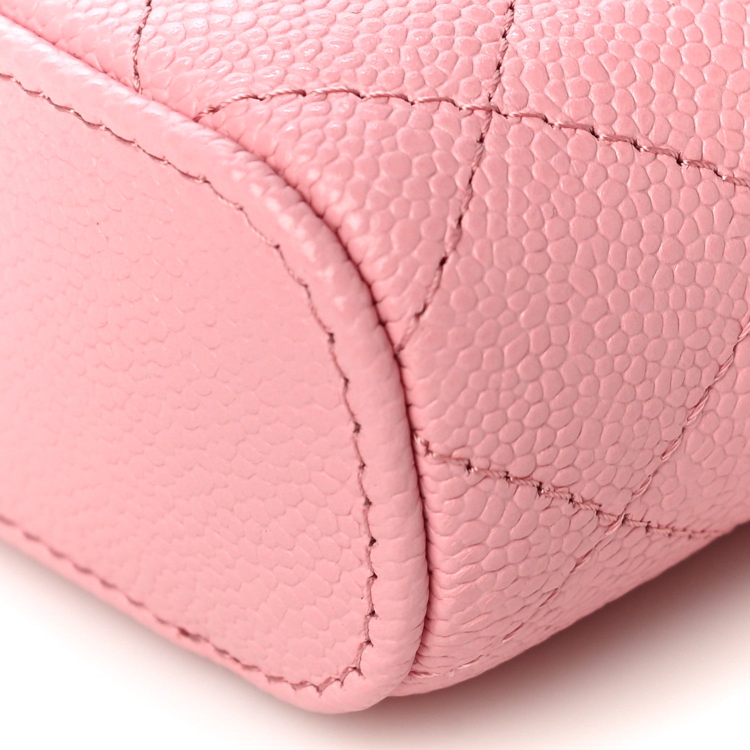 Chanel Caviar Quilted Small Handle With Care Vanity Case With Chain Pink 10 of 11