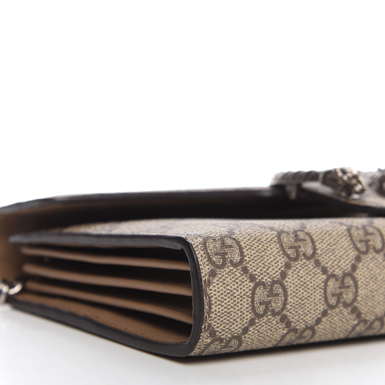 Gucci GG Supreme Monogram Mini Dionysus Chain Wallet Beige Taupe 6 of 11
