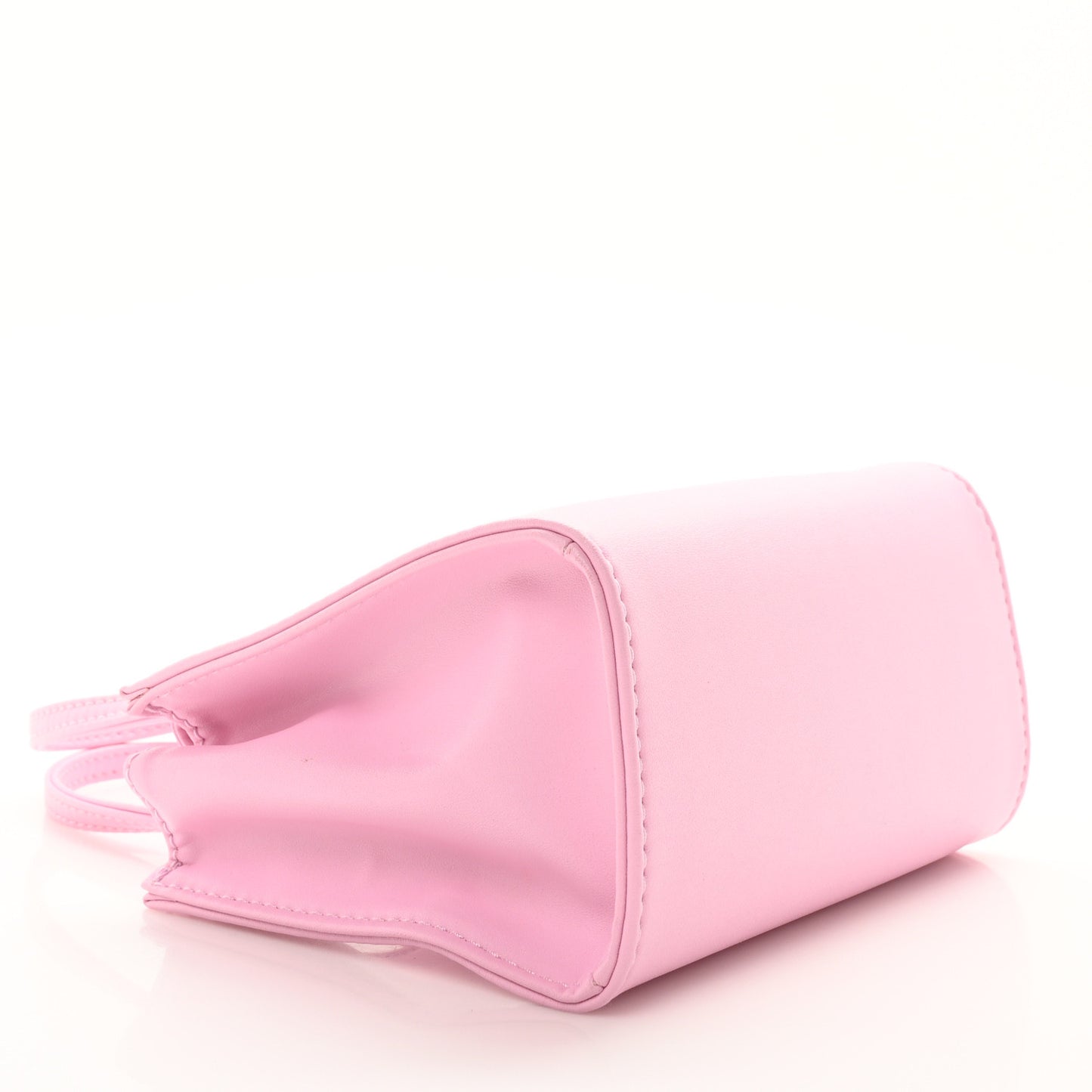 Vegan Leather Small Shopping Bag Bubblegum