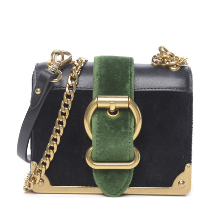 Prada Velvet City Calfskin Micro Cahier Bag Black Alloro 1 of 11