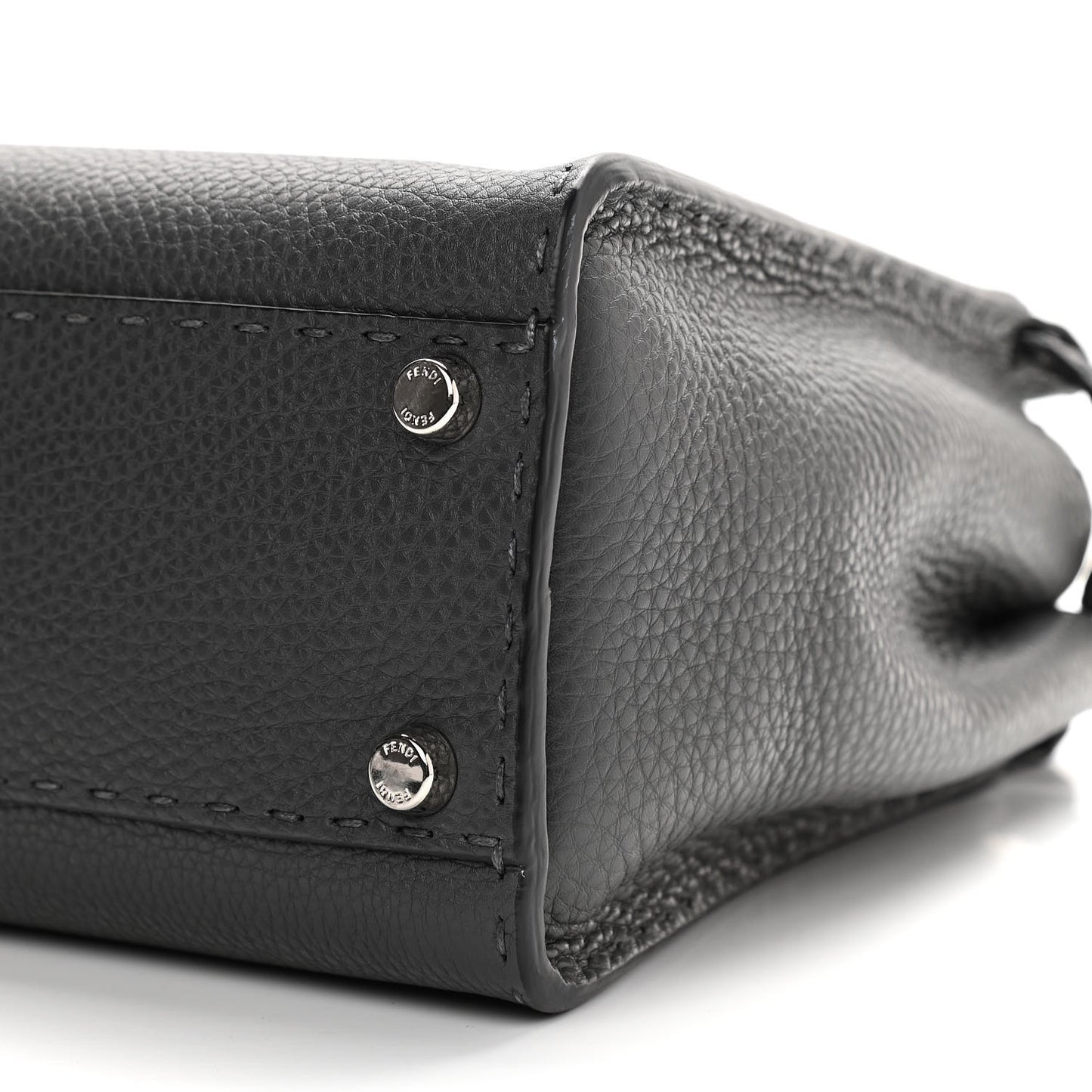 Cuoio Romano Selleria Bi-Color Medium Peekaboo Iconic Satchel Asfalto Latte