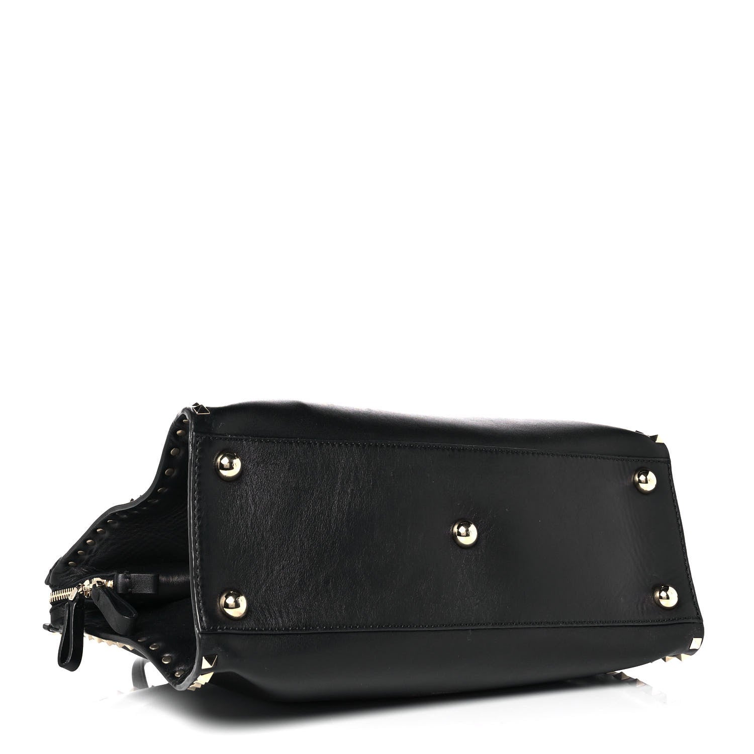 Valentino Garavani Vitello Rockstud Dome Shopper Black 4 of 11