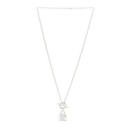 Hermes Sterling Silver Birkin Amulette Pendant Necklace 3 of 5