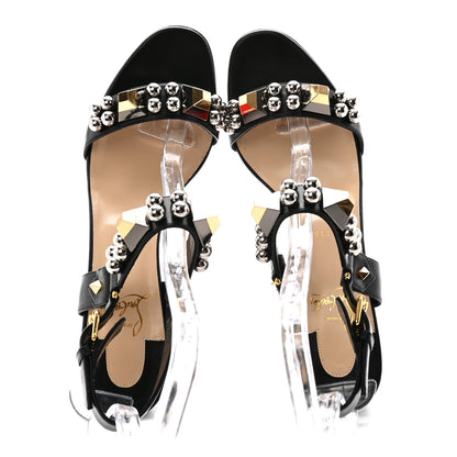 Christian Louboutin Shiny Nappa Pyrabubble 70 Sandals 40.5 Black 2 of 9
