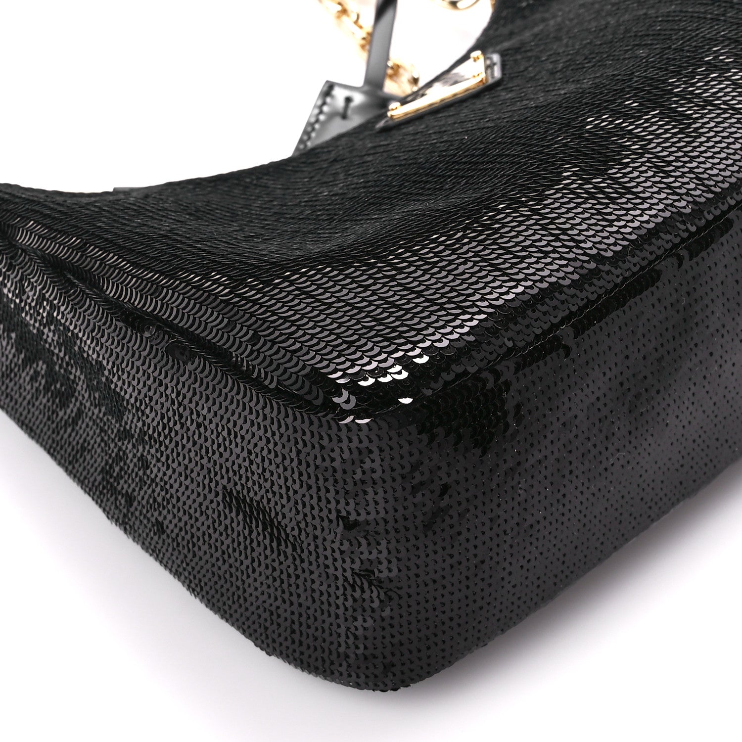Prada Sequin Mini Re-Edition 2000 Shoulder Bag Black 9 of 10