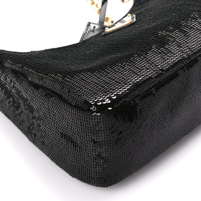 Prada Sequin Mini Re-Edition 2000 Shoulder Bag Black 9 of 10
