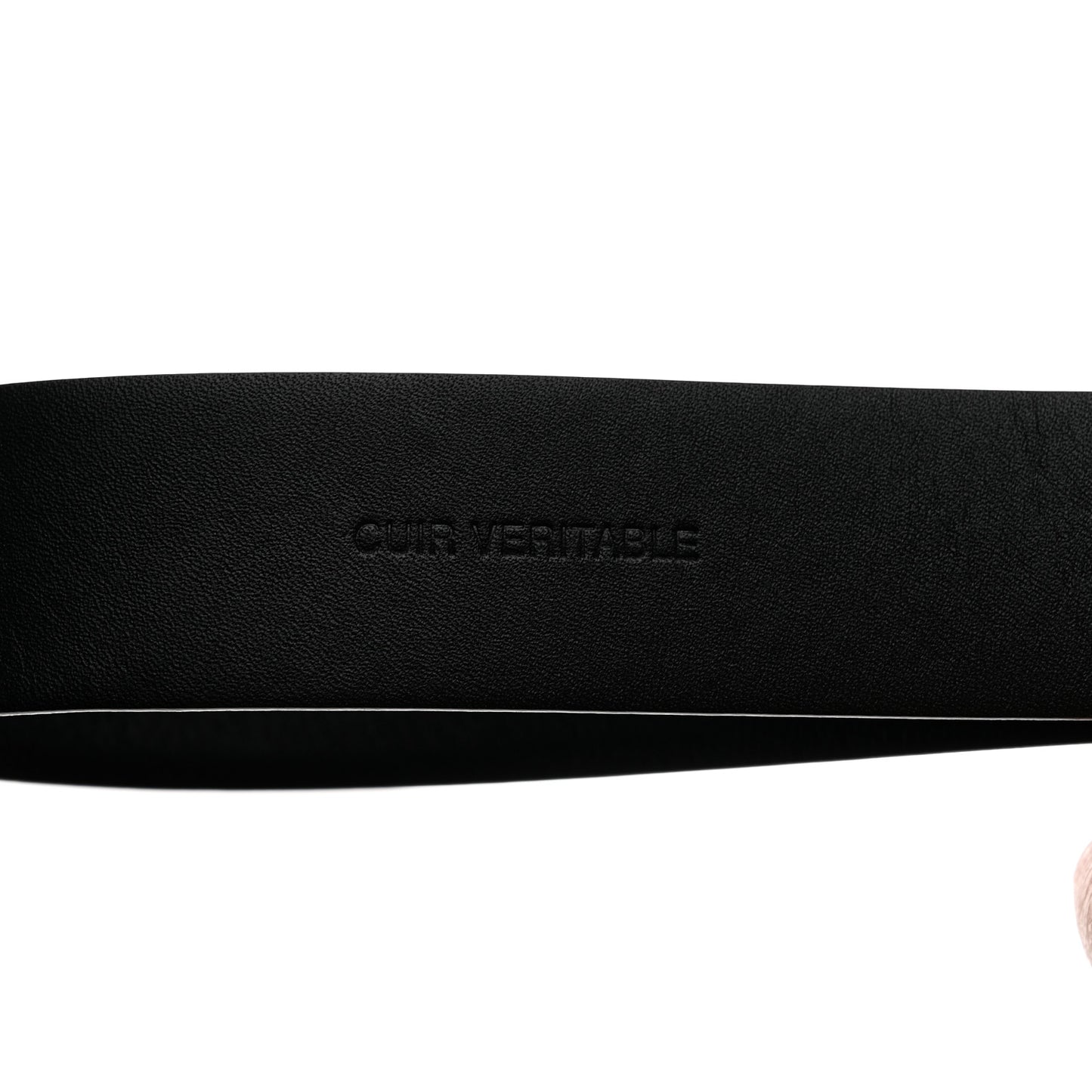 Calfskin Pearl Crystal CC Belt 95 38 Black